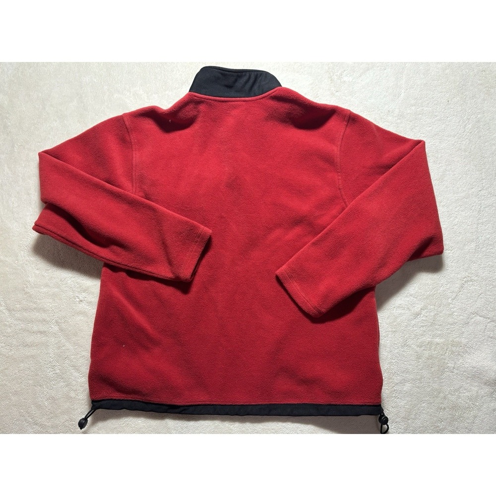 Vintage Old Navy Long Sleeve Fleece Quarter Zip Zipper Pocket Size XL Red - Picture 11 of 11